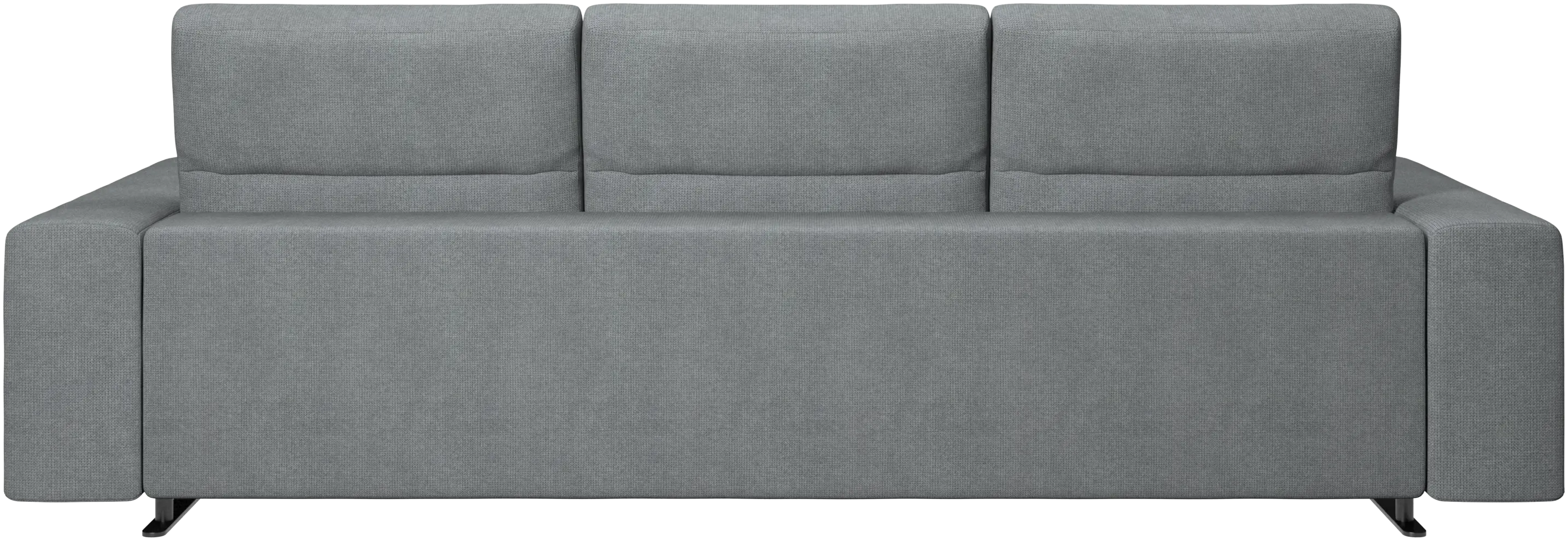 ボーコンセプトのファブリック3人掛けソファ　シルバー　グレー　ガラステーブル付 ボーコンセプトのファブリック3人掛けソファ シルバー グレー ガラス